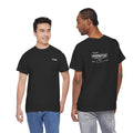 TM-2300 Graphic Tee — Retro Racing Logo T‑Shirt with Back Slogan