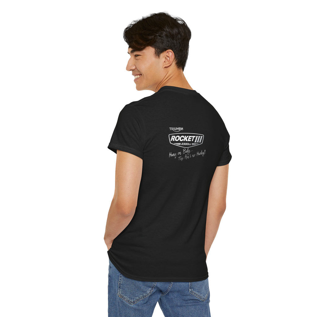 TM-2300 Graphic Tee — Retro Racing Logo T‑Shirt with Back Slogan
